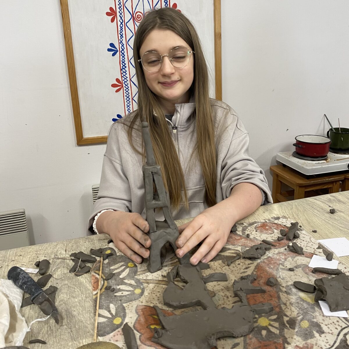 Natalka poprawia swoją wieże