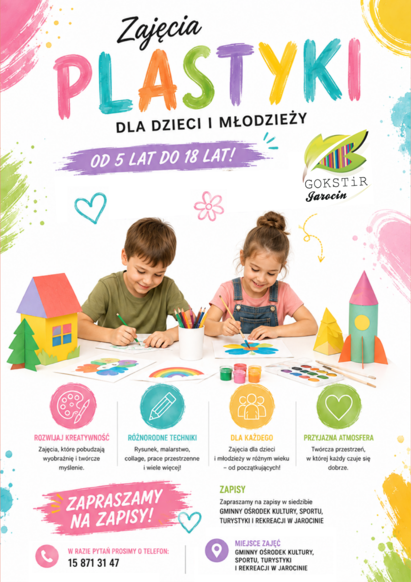 Zajęcia plastyki dla dzieci i młodzieży